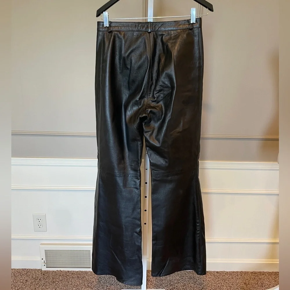 Vintage DERO by Rocco D'Amelio black Rome New York Genuine Leather Pants 8 - Picture 3 of 8